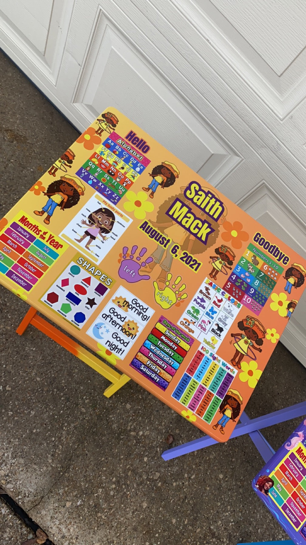 Kids Learning Table- PRINTS ONLY