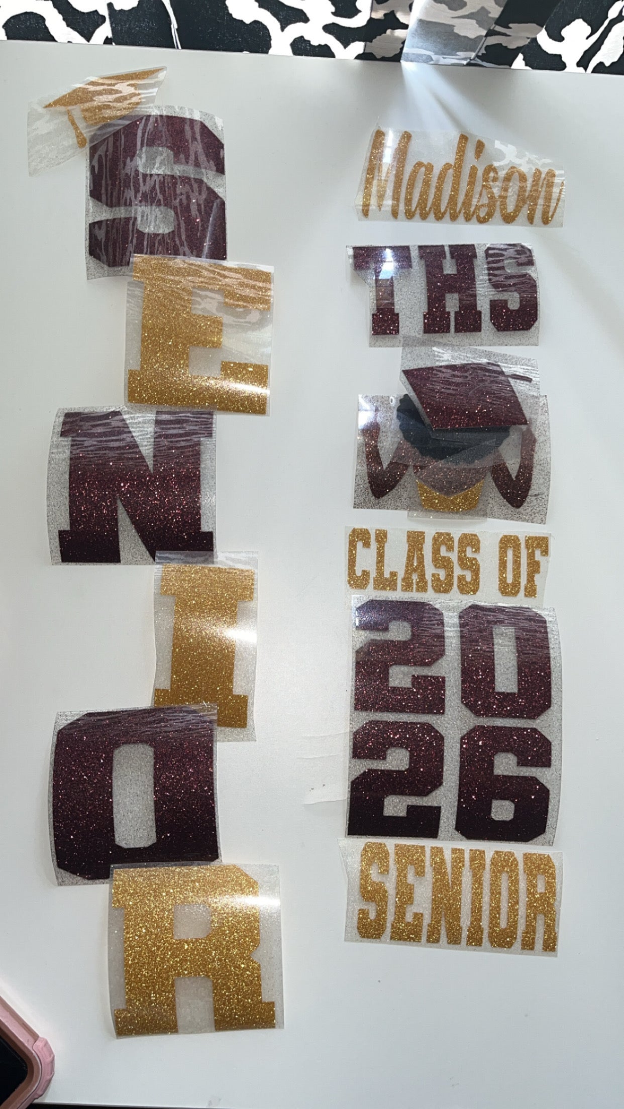 Senior Decals Iron on letters