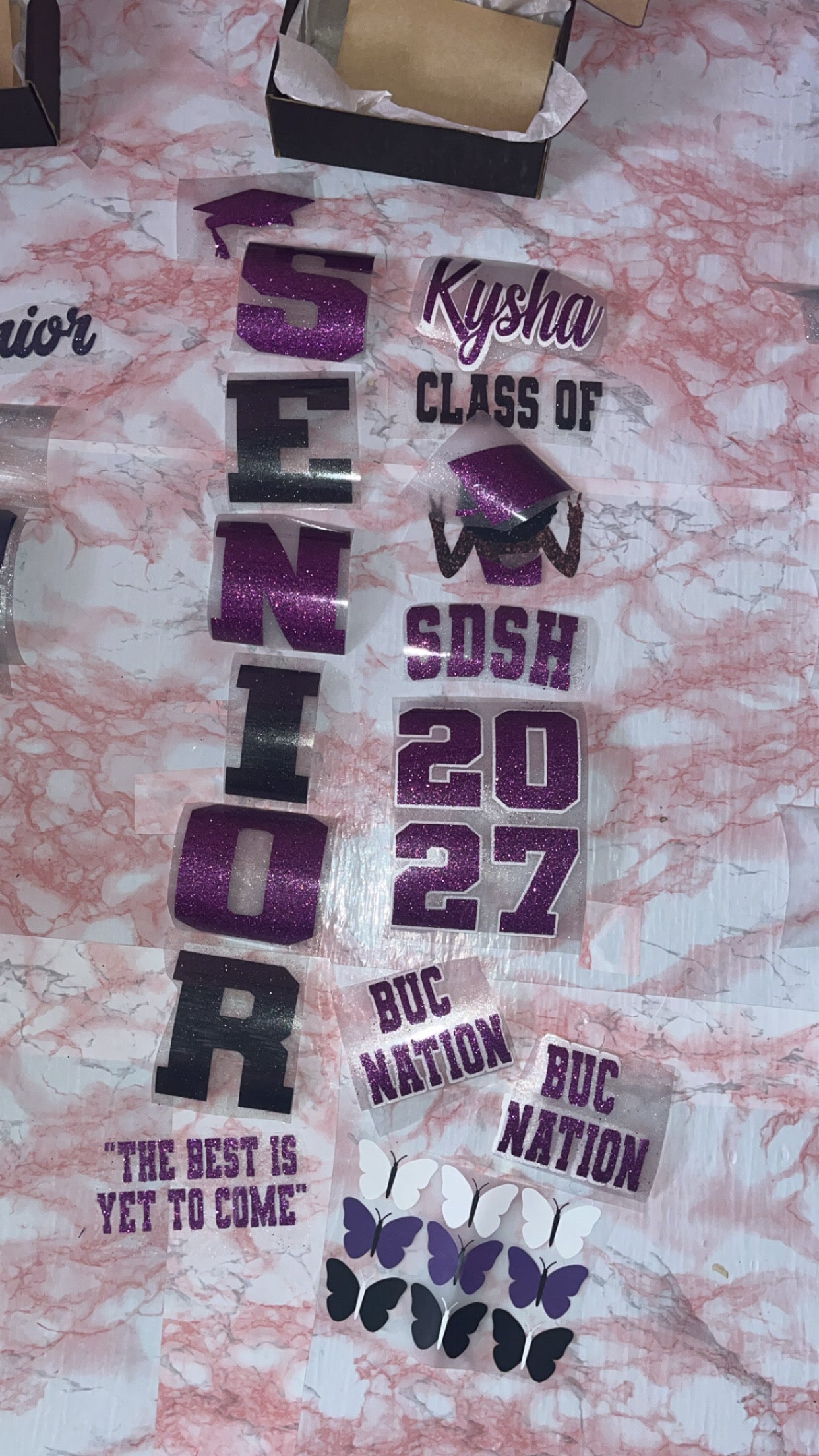 Senior DIY Kit Decals Iron on letters