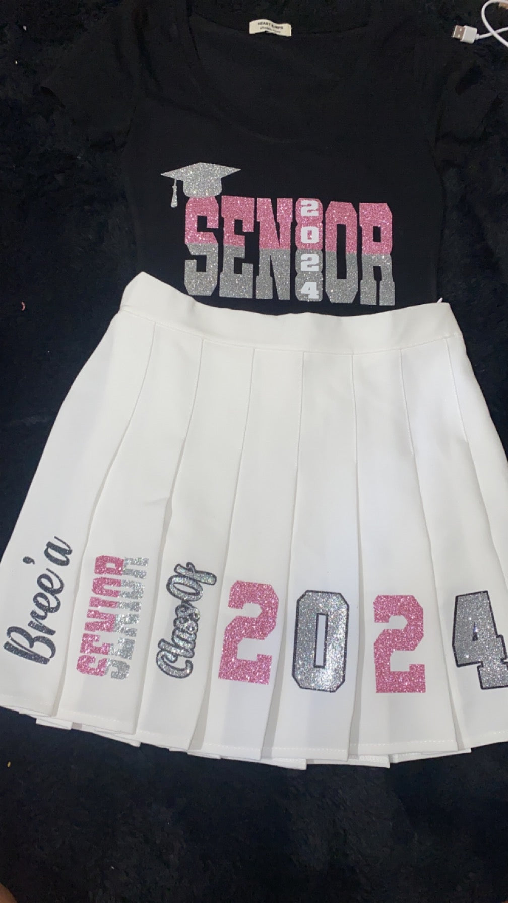 Graduation Senior Outfit/ Sweater/ Skirt/Set 2024 2025