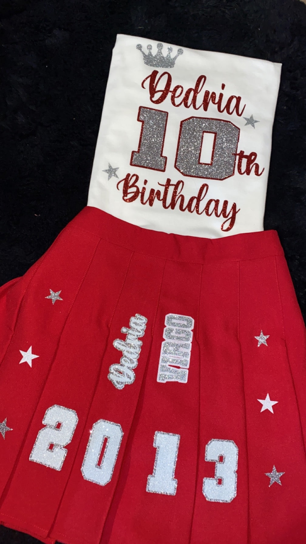 Birthday Skirt Outfit Set